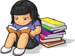 Children reading and studying together